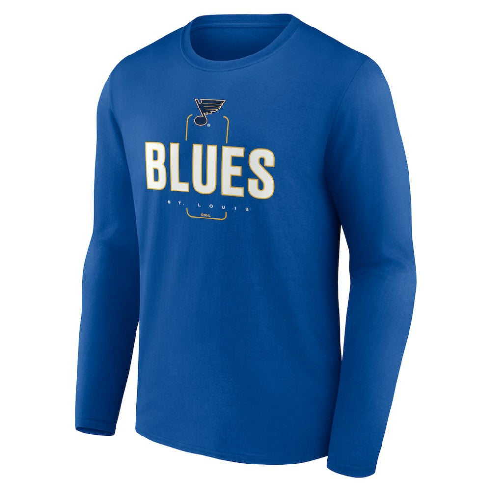 St. Louis Blues Personalized Name & Number Midfielder Long Sleeve T-Shirt - Blue T-shirts