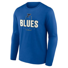 St. Louis Blues Personalized Name & Number Midfielder Long Sleeve T-Shirt - Blue T-shirts