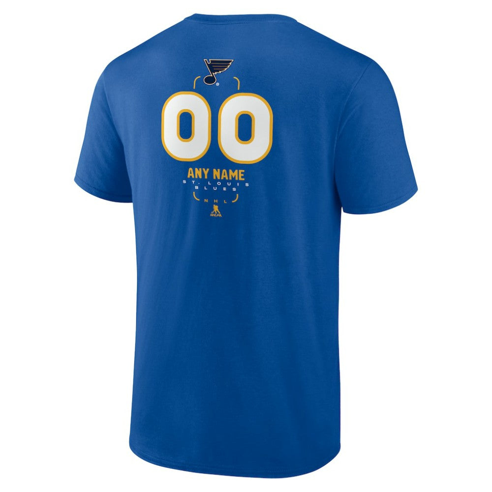 St. Louis Blues Personalized Name & Number Midfielder T-Shirt - Blue T-shirts