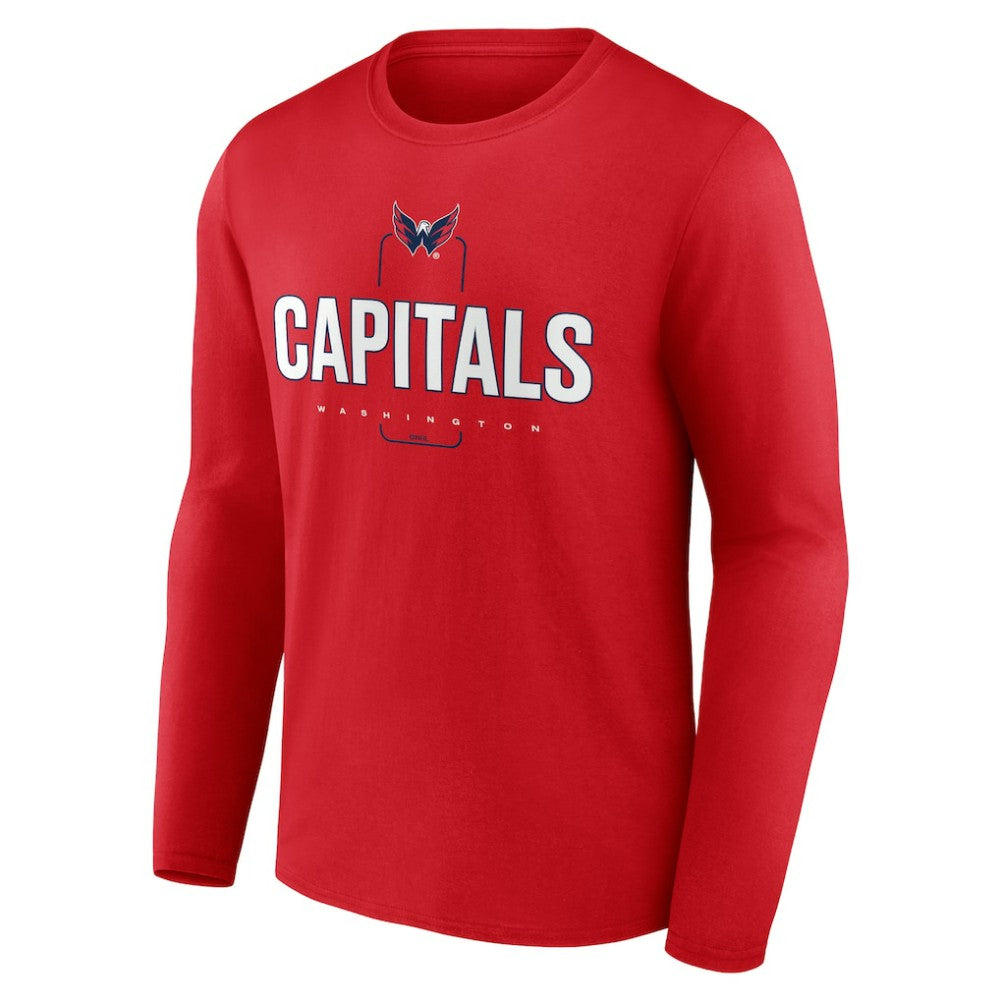 Washington Capitals Personalized Name & Number Midfielder Long Sleeve T-Shirt - Red T-shirts