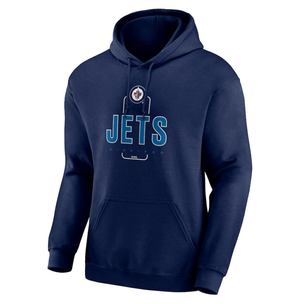 Winnipeg Jets Personalized Name & Number Midfielder Pullover Hoodie - Navy Hoodies