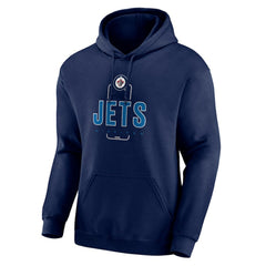 Winnipeg Jets Personalized Name & Number Midfielder Pullover Hoodie - Navy Hoodies