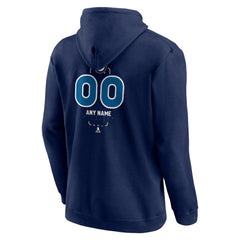 Winnipeg Jets Personalized Name & Number Midfielder Pullover Hoodie - Navy Hoodies