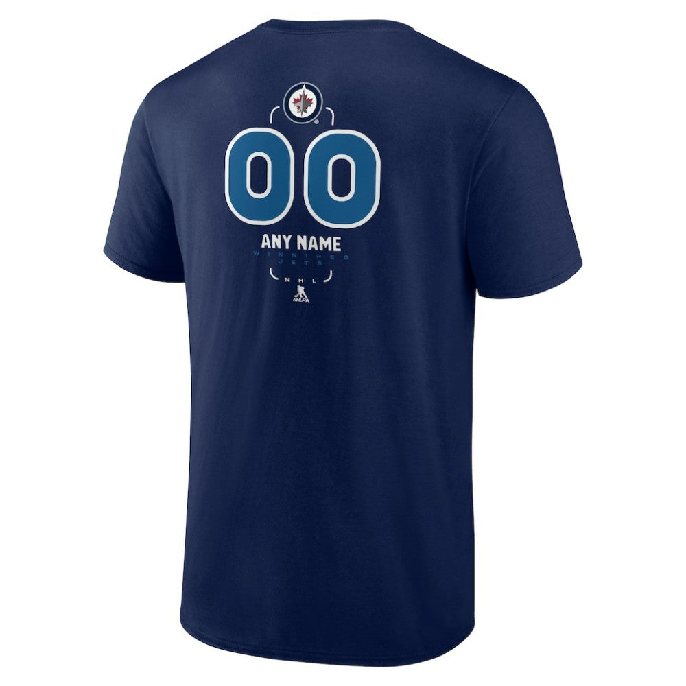 Winnipeg Jets Personalized Name & Number Midfielder T-Shirt - Navy T-shirts