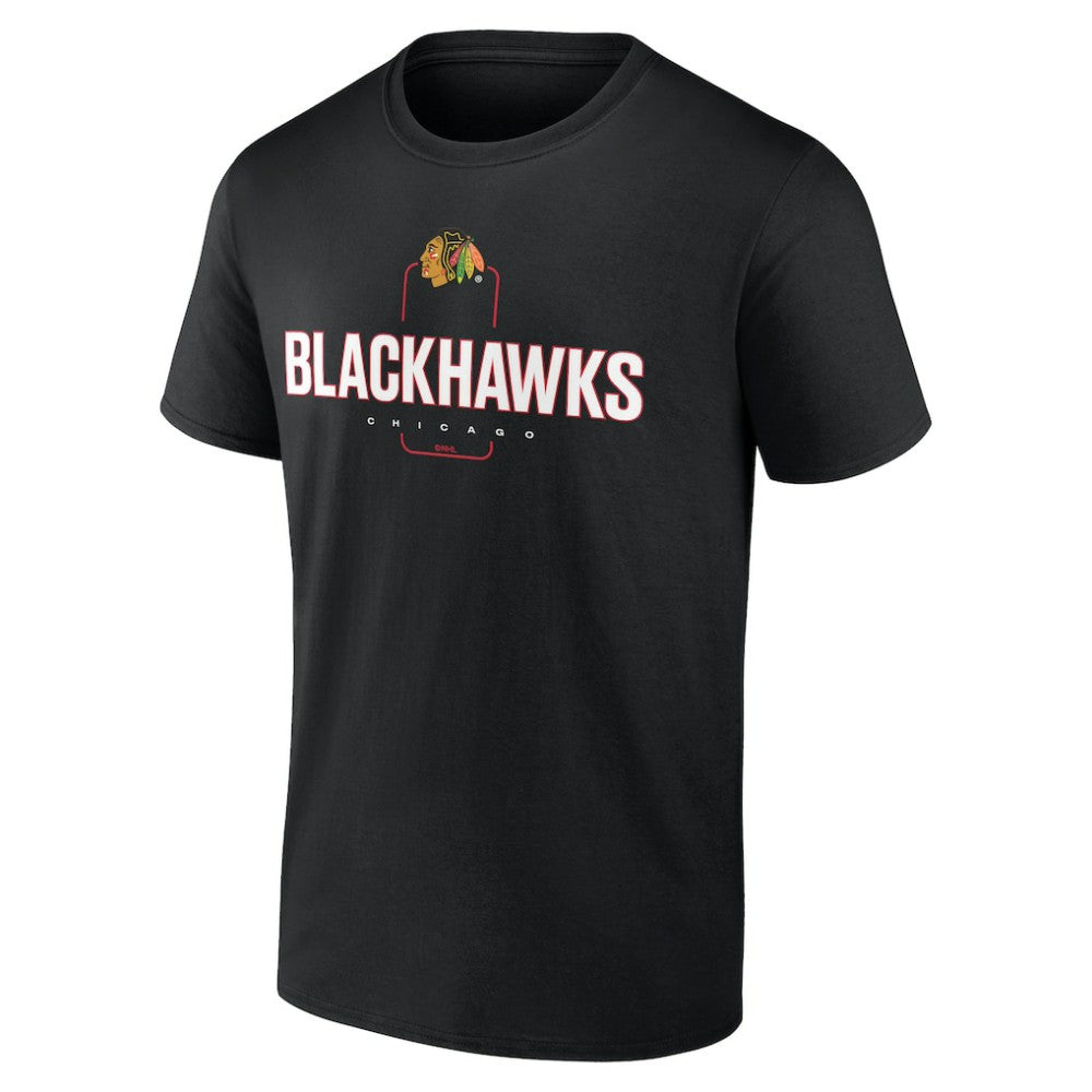 Chicago Blackhawks Personalized Name & Number Midfielder T-Shirt - Black T-shirts