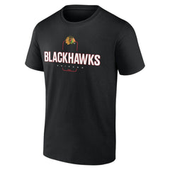 Chicago Blackhawks Personalized Name & Number Midfielder T-Shirt - Black T-shirts