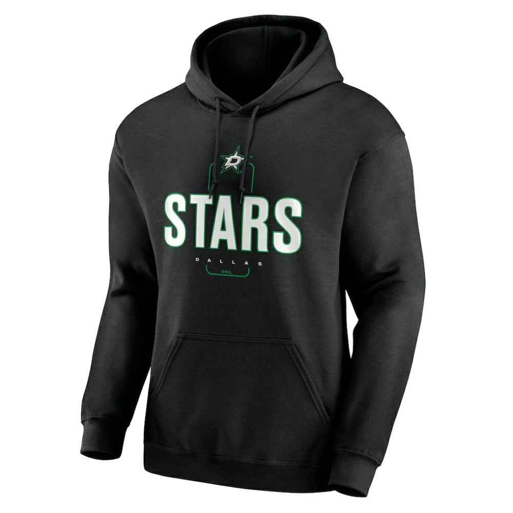 Dallas Stars Personalized Name & Number Midfielder Pullover Hoodie - Black Hoodies