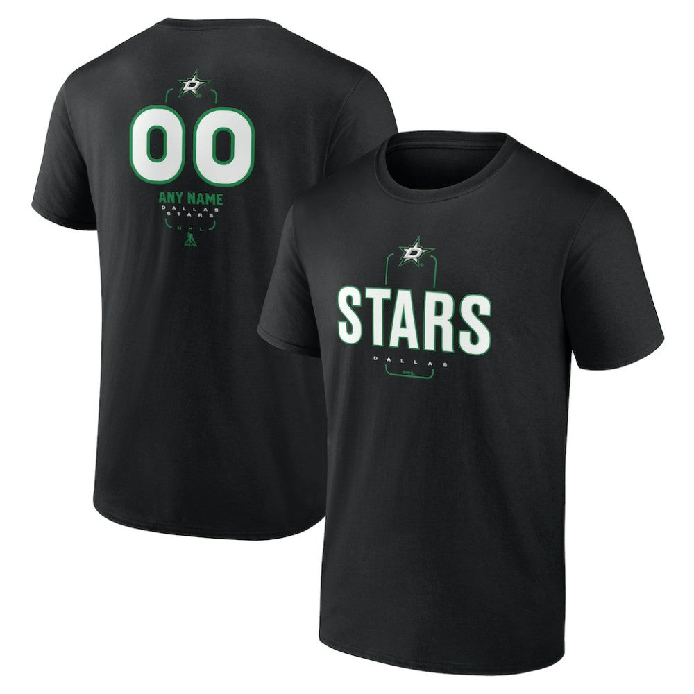 Dallas Stars Personalized Name & Number Midfielder T-Shirt - Black T-shirts