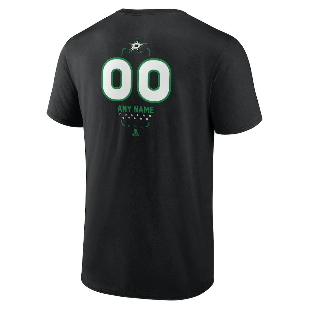 Dallas Stars Personalized Name & Number Midfielder T-Shirt - Black T-shirts