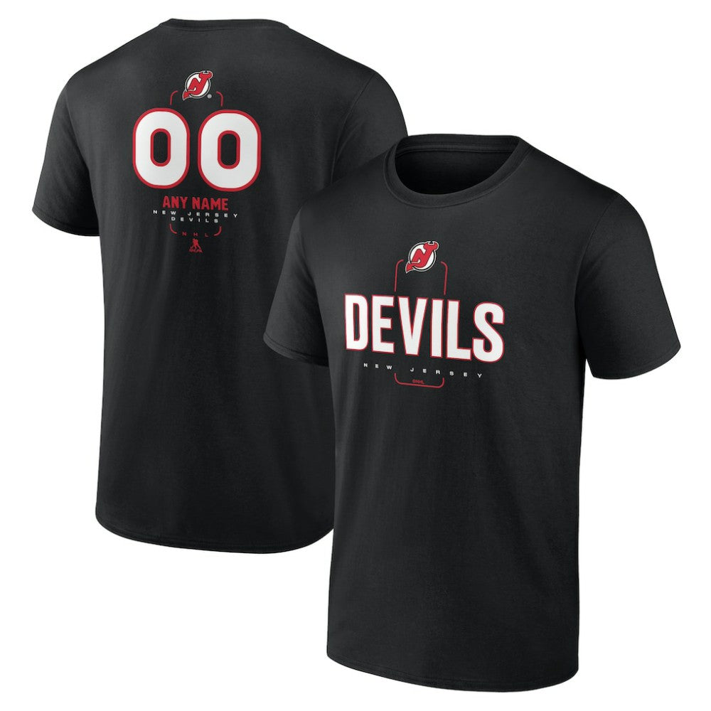 New Jersey Devils Personalized Name & Number Midfielder T-Shirt - Black T-shirts