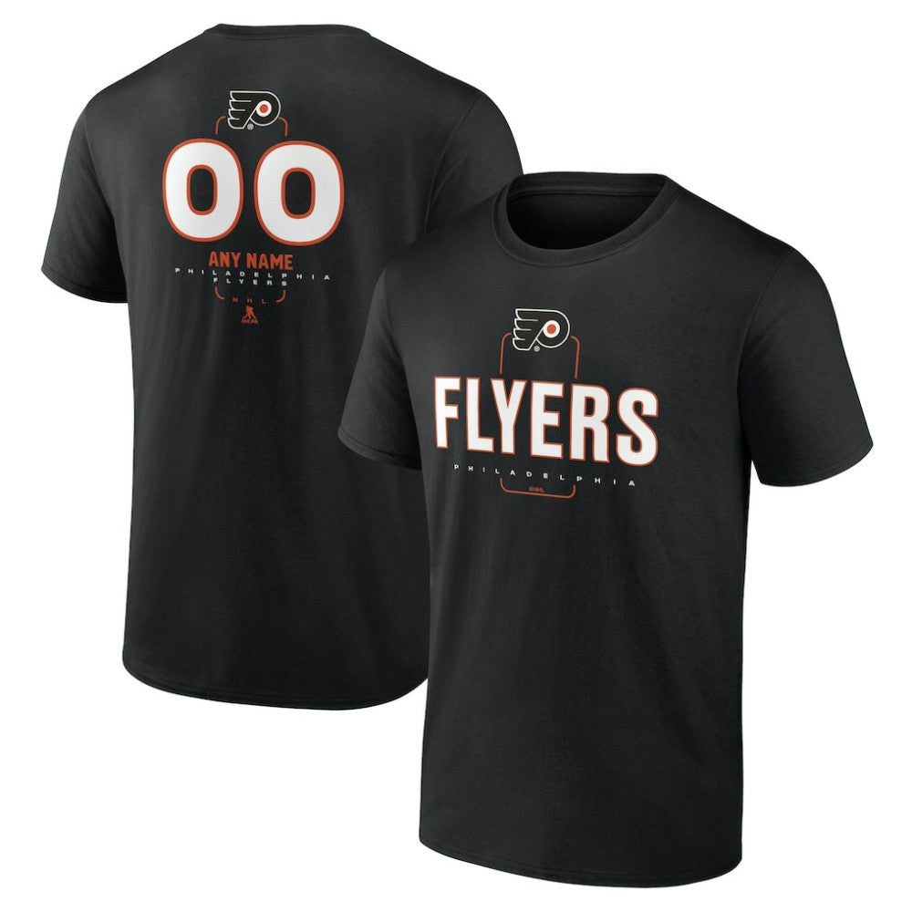 Philadelphia Flyers Personalized Name & Number Midfielder T-Shirt - Black T-shirts