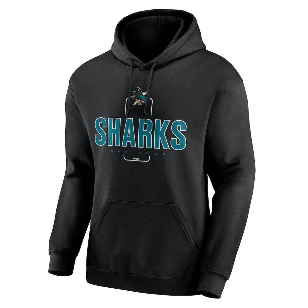 San Jose Sharks Personalized Name & Number Midfielder Pullover Hoodie - Black Hoodies