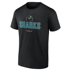 San Jose Sharks Personalized Name & Number Midfielder T-Shirt - Black T-shirts
