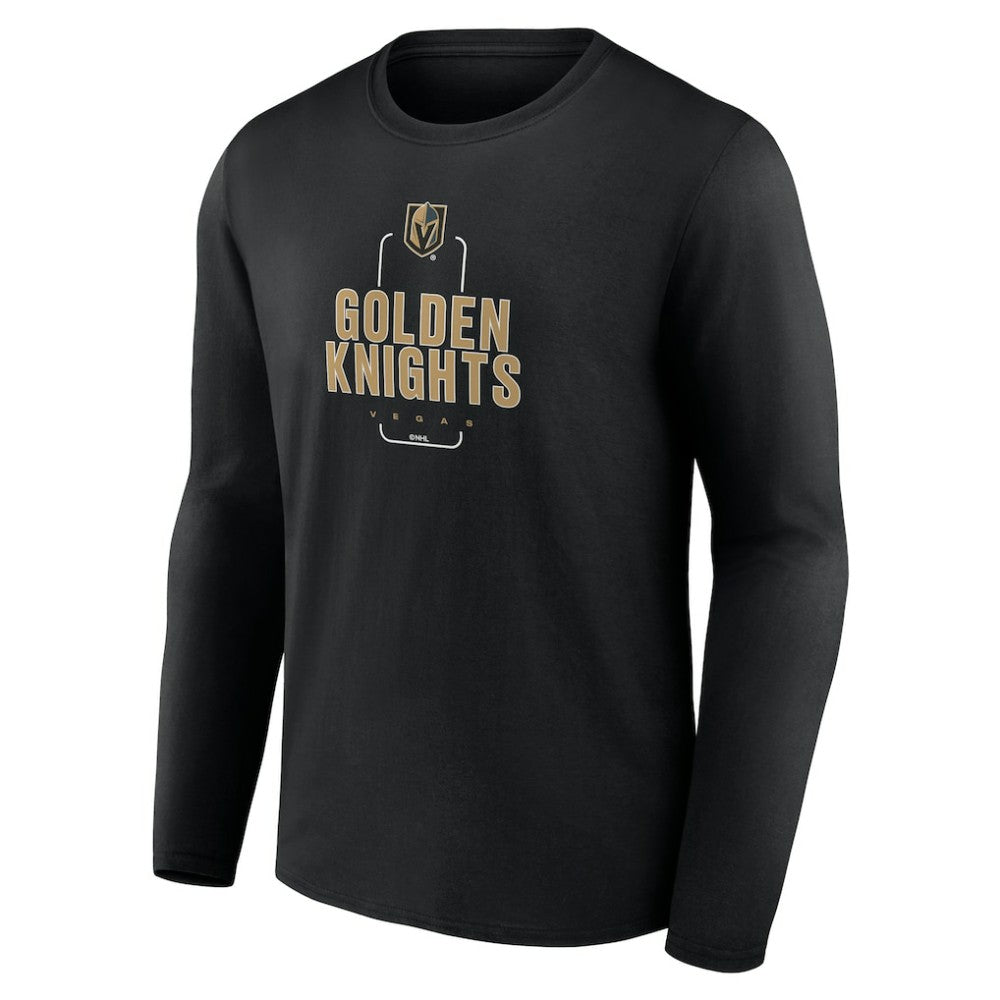 Vegas Golden Knights Personalized Name & Number Midfielder Long Sleeve T-Shirt - Black T-shirts