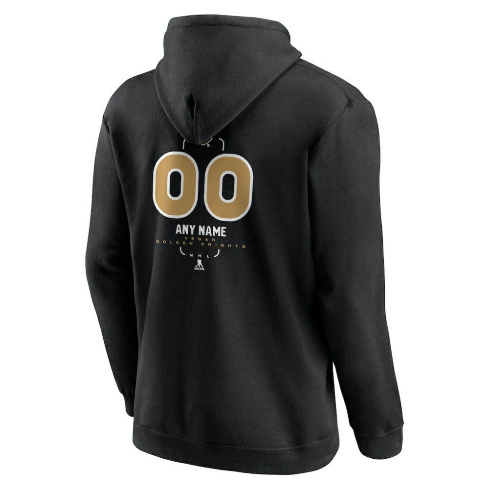 Vegas Golden Knights Personalized Name & Number Midfielder Pullover Hoodie - Black Hoodies