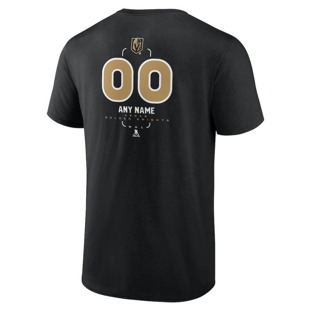 Vegas Golden Knights Personalized Name & Number Midfielder T-Shirt - Black T-shirts