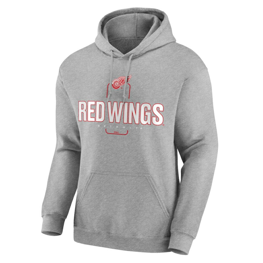 Detroit Red Wings Personalized Name & Number Midfielder Pullover Hoodie - Gray Hoodies