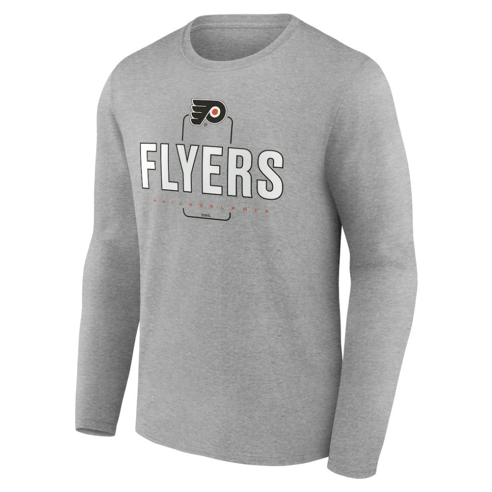 Philadelphia Flyers Personalized Name & Number Midfielder Long Sleeve T-Shirt - Gray T-shirts