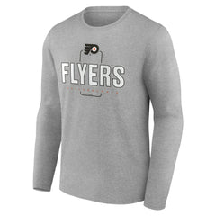 Philadelphia Flyers Personalized Name & Number Midfielder Long Sleeve T-Shirt - Gray T-shirts