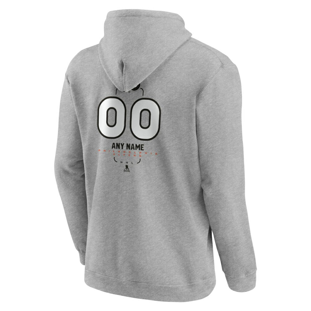 Philadelphia Flyers Personalized Name & Number Midfielder Pullover Hoodie - Gray Hoodies