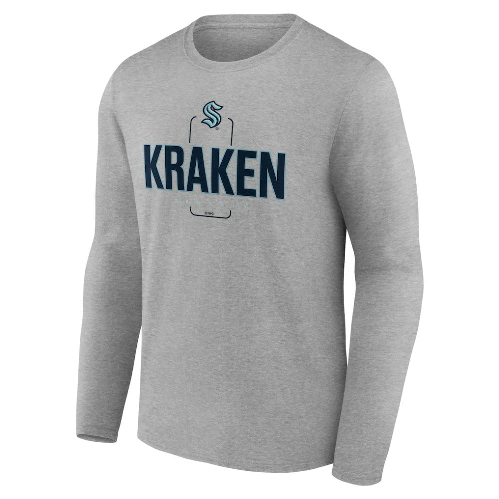 Seattle Kraken Personalized Name & Number Midfielder Long Sleeve T-Shirt - Gray T-shirts