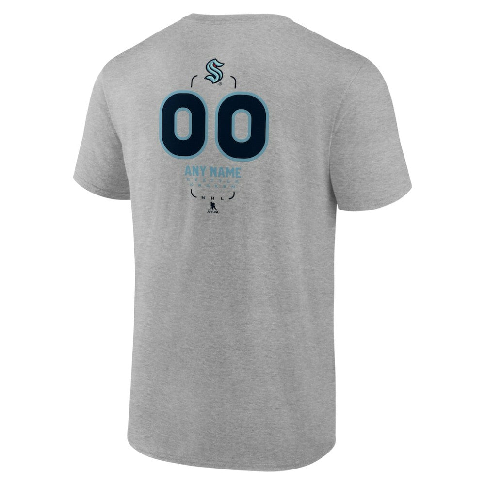 Seattle Kraken Personalized Name & Number Midfielder T-Shirt - Gray T-shirts