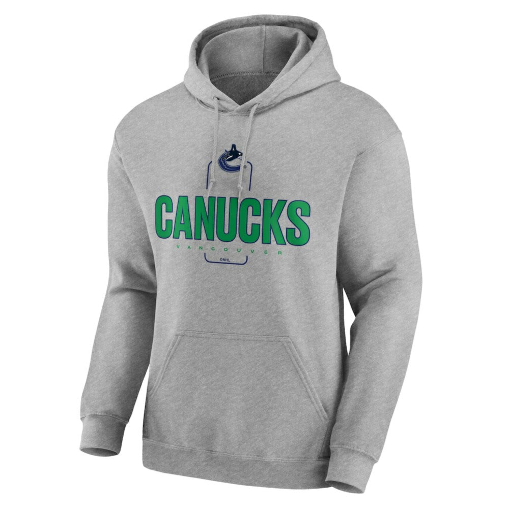 Vancouver Canucks Personalized Name & Number Midfielder Pullover Hoodie - Gray Hoodies