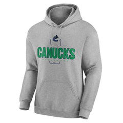 Vancouver Canucks Personalized Name & Number Midfielder Pullover Hoodie - Gray Hoodies