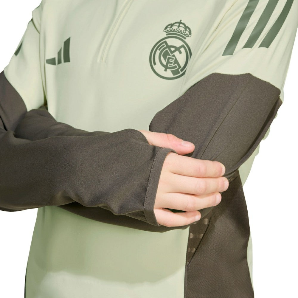 Real Madrid Youth 2025/26 Training AEROREADY Quarter-Zip Pullover - Green for sale