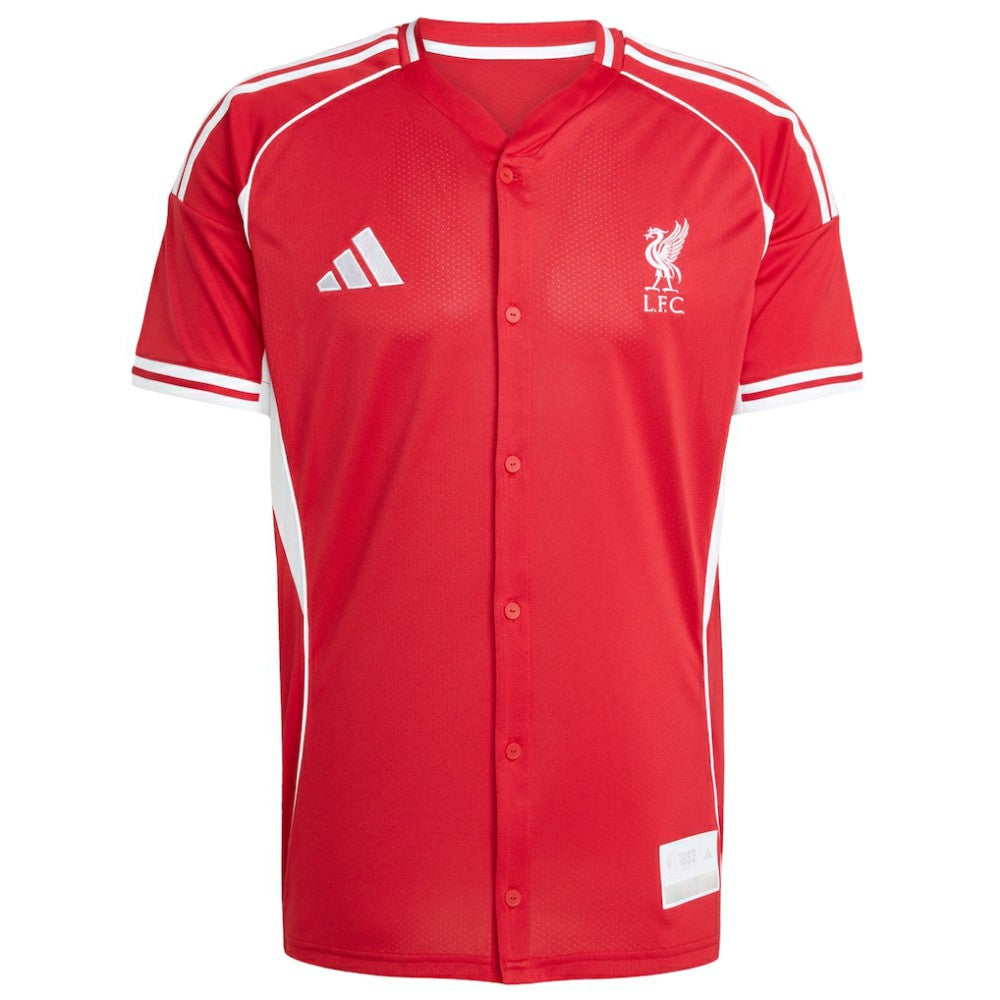 Liverpool Full-Button Baseball Jersey - Red for sale