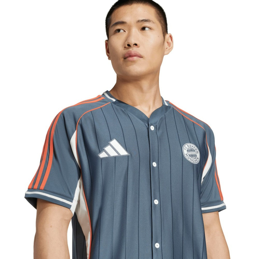 Bayern Munich US Pack Full-Button Baseball Jersey - Gray on sale