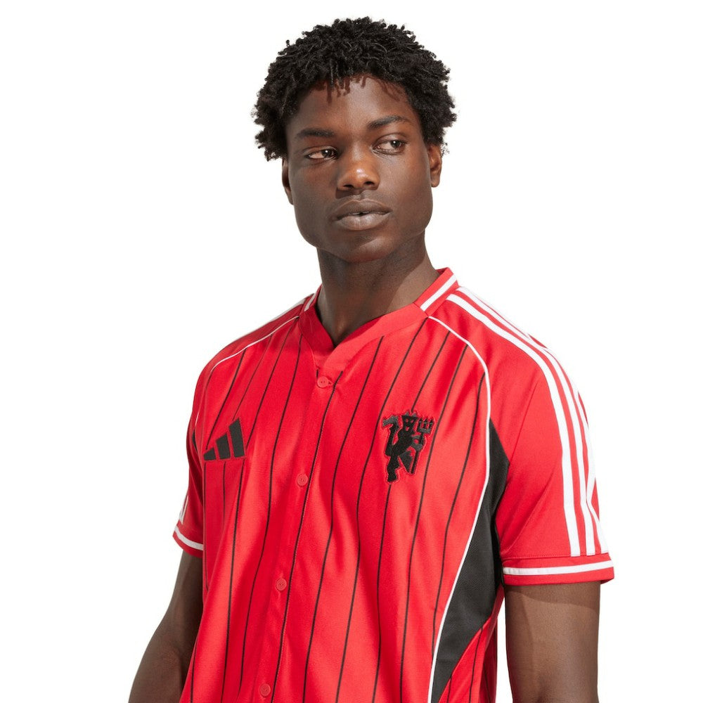 Manchester United US Pack Full-Button Baseball Jersey - Red sale