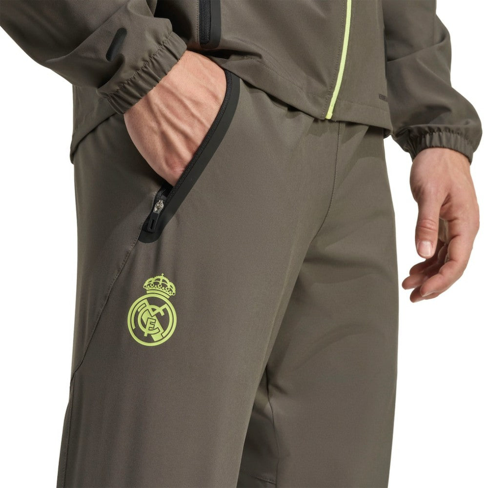 Real Madrid 2025/26 Tiro Vis Tech AEROREADY Travel Pants - Olive cheap