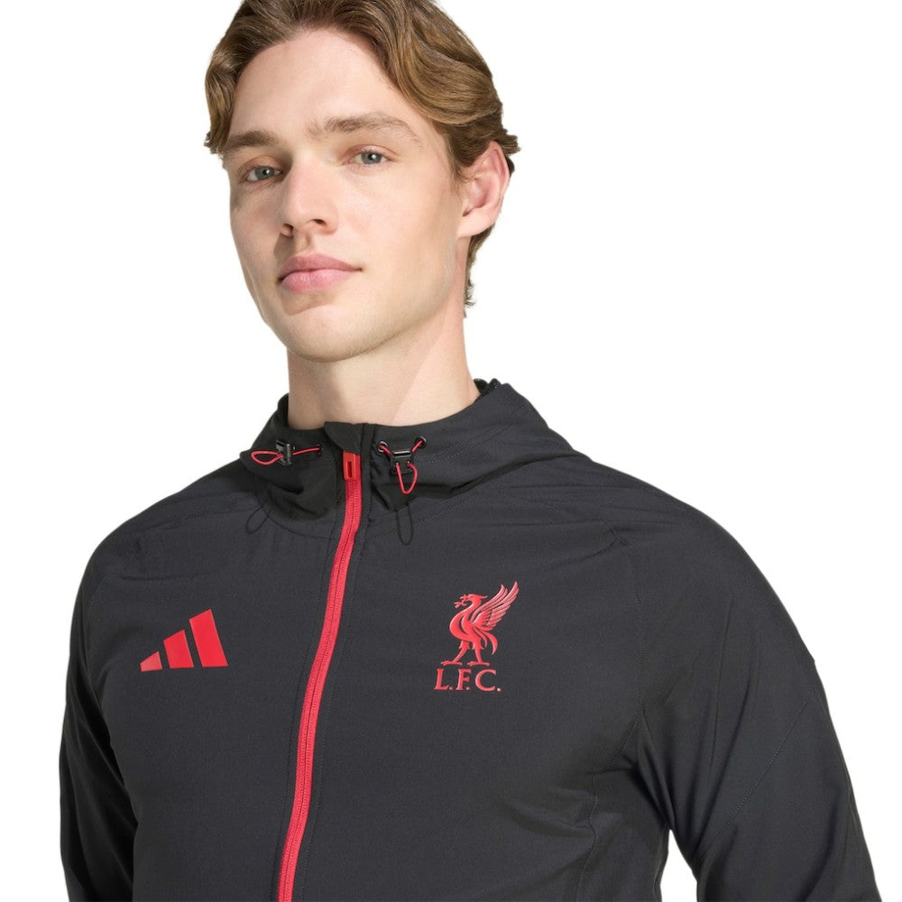 Liverpool 2025/26 Tiro Vis Tech Travel Jacket - Black for sale