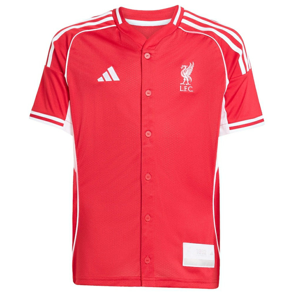 Liverpool Youth Full-Button Baseball Jersey - Red online