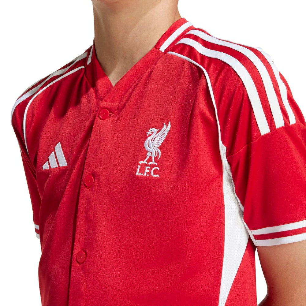 Liverpool Youth Full-Button Baseball Jersey - Red online