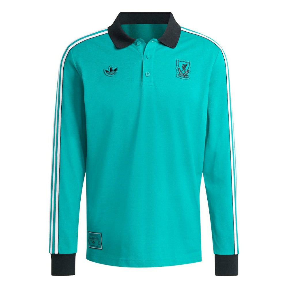 Liverpool Terrace Icons Long Sleeve Polo - Green on sale