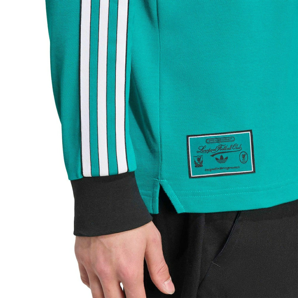 Liverpool Terrace Icons Long Sleeve Polo - Green on sale