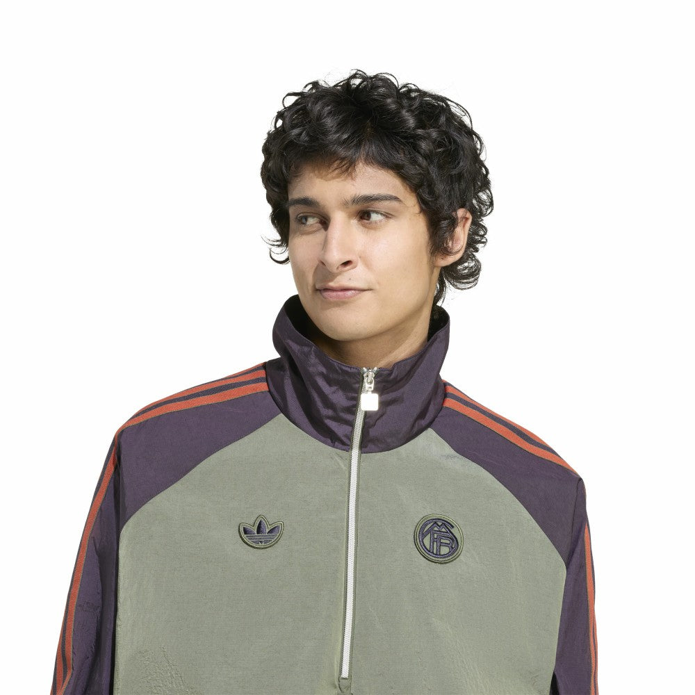 Bayern Munich Terrace Icons Half-Zip Jacket - Green for sale