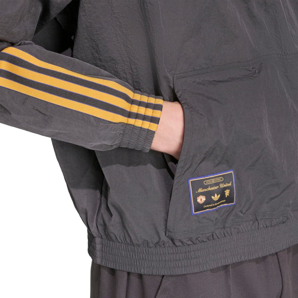 Manchester United Terrace Icons Half-Zip Jacket - Gray sale