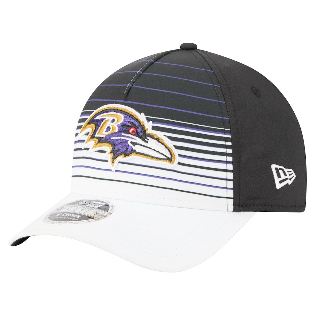 Baltimore Ravens New Era Adventure Gradient 9FORTY M-Crown A-Frame Adjustable Hat - White/Black discount