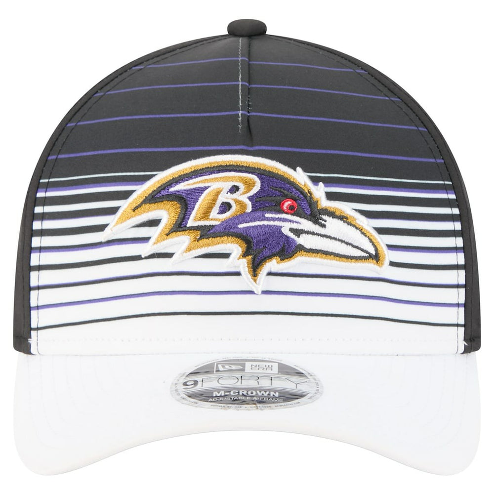 Baltimore Ravens New Era Adventure Gradient 9FORTY M-Crown A-Frame Adjustable Hat - White/Black discount