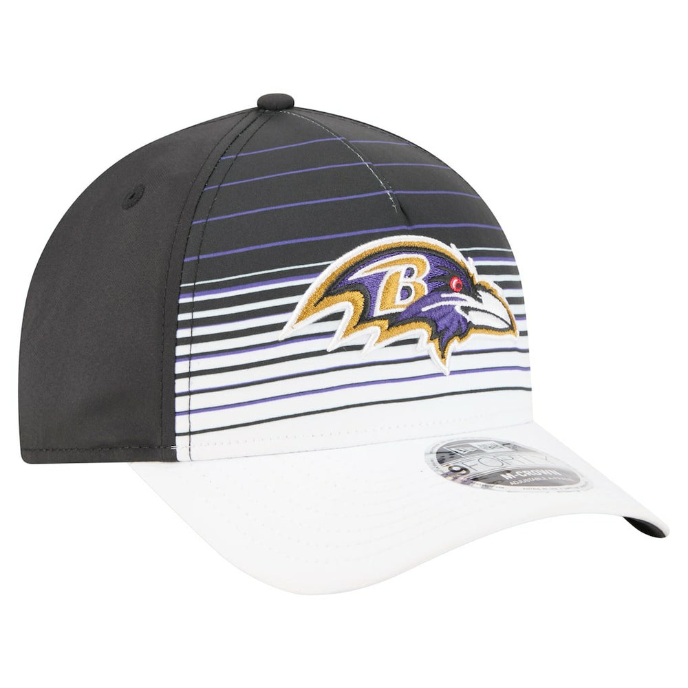 Baltimore Ravens New Era Adventure Gradient 9FORTY M-Crown A-Frame Adjustable Hat - White/Black discount