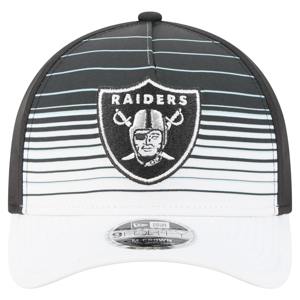 Las Vegas Raiders New Era Adventure Gradient 9FORTY M-Crown A-Frame Adjustable Hat - White/Black on sale