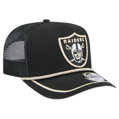 Las Vegas Raiders New Era Vintage Team Rope A-Frame Trucker 9FIFTY Snapback Hat - Black sale