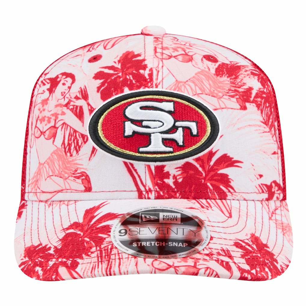 San Francisco 49ers New Era Hula 9SEVENTY Adjustable Trucker Hat - Scarlet cheap