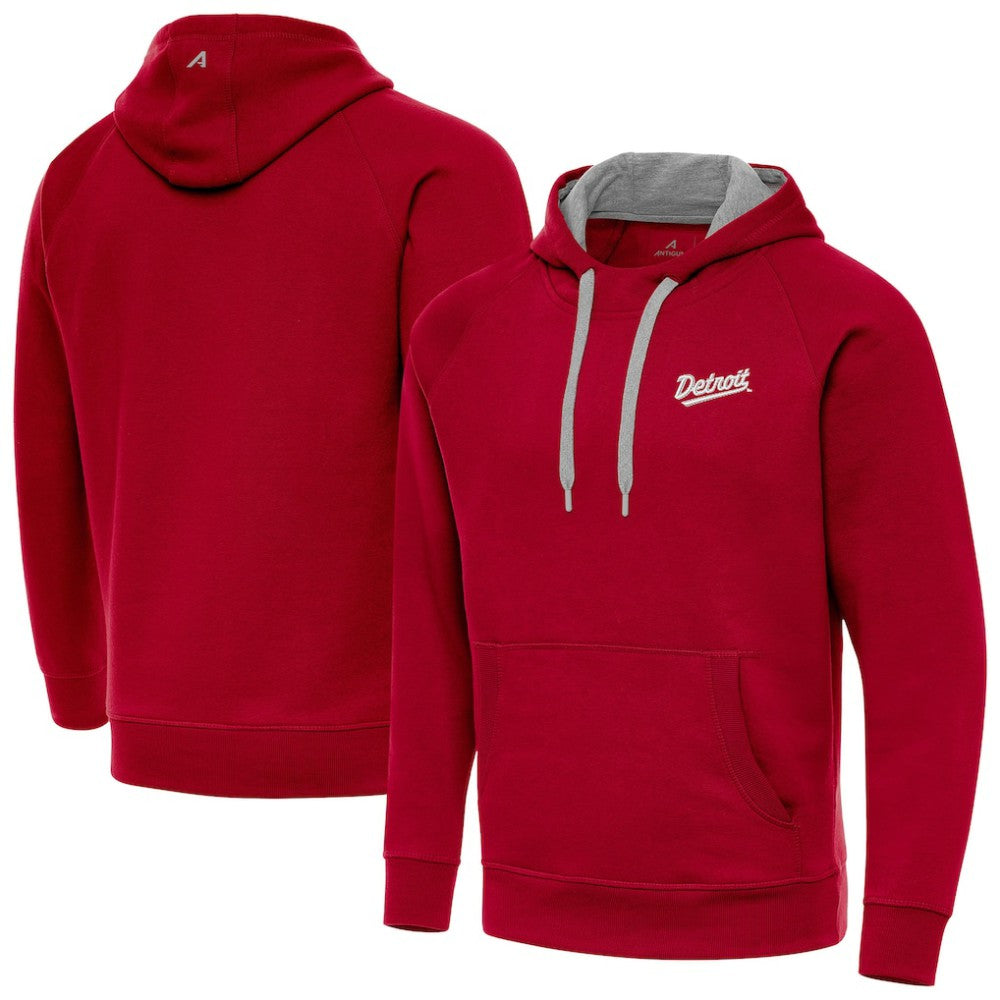 Detroit Red Wings Antigua 2025 NHL Stadium Series Victory Pullover Hoodie - Red Hoodies