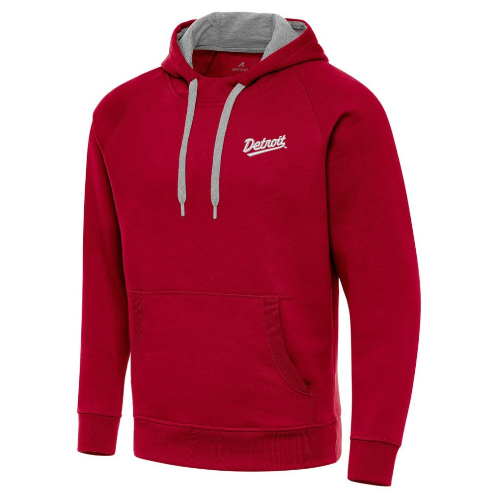 Detroit Red Wings Antigua 2025 NHL Stadium Series Victory Pullover Hoodie - Red Hoodies