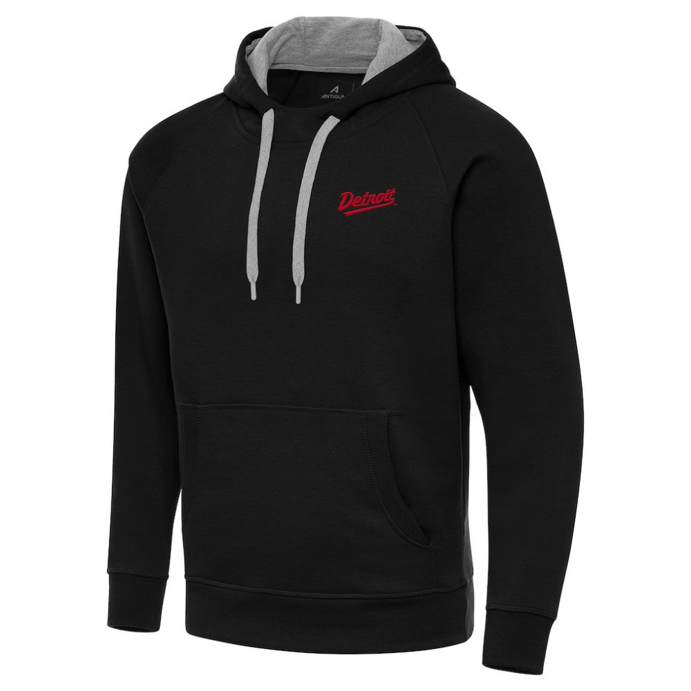 Detroit Red Wings Antigua 2025 NHL Stadium Series Victory Pullover Hoodie - Black Hoodies