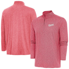 Detroit Red Wings Antigua 2025 NHL Stadium Series Hunk Quarter-Zip Jacket - Heather Red Jackets